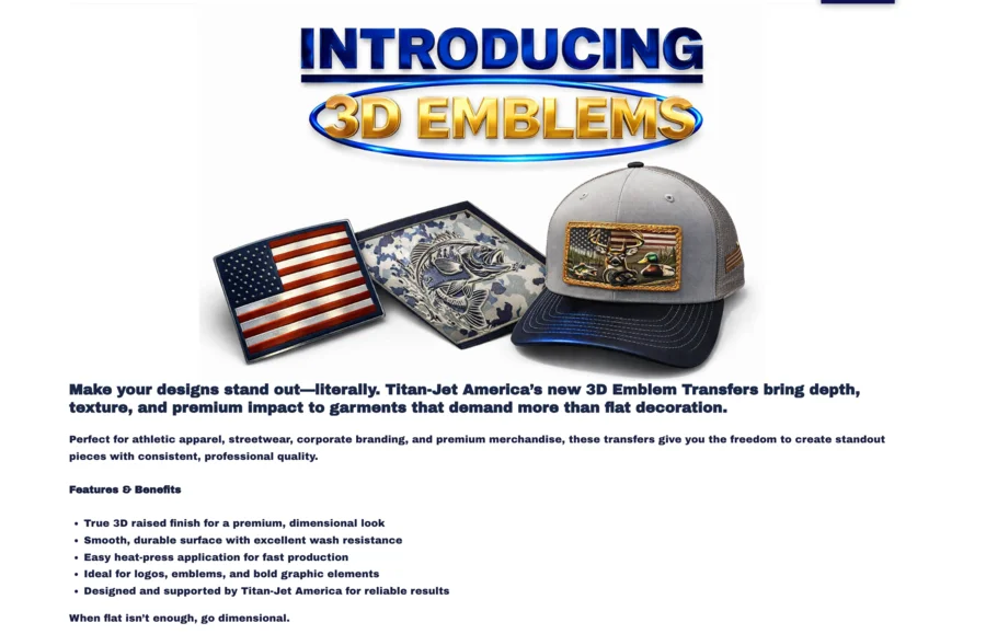 3D Emblem Transfers